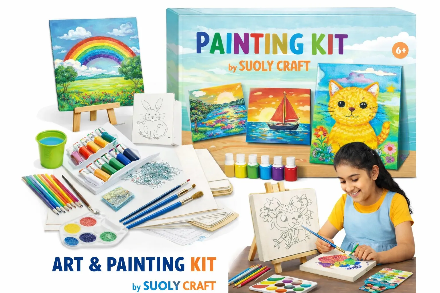 Painting Gift Hamper Kit - Handmade Craft by SuOly Craft