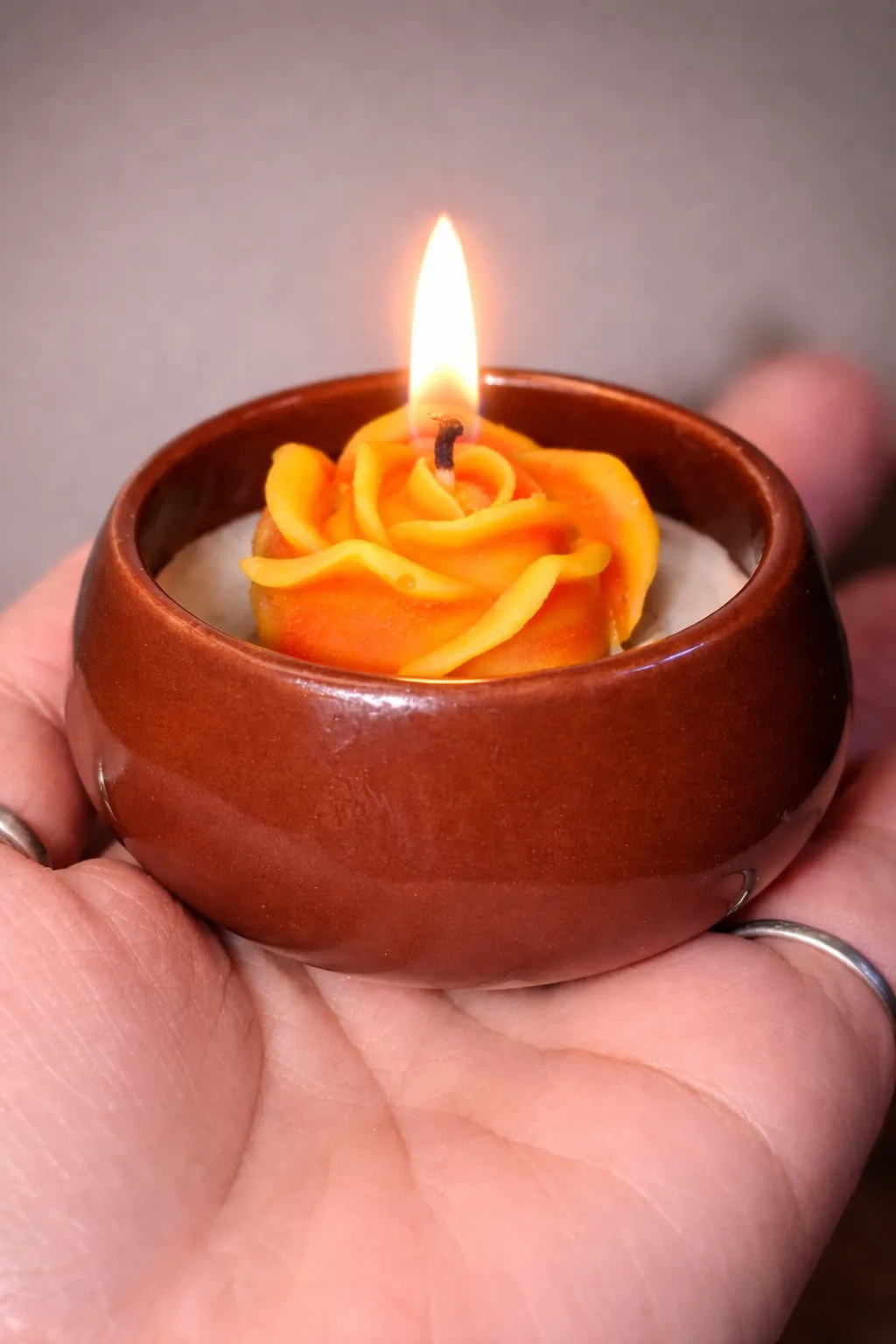 Small Rose Candle - Handmade Craft by SuOly Craft